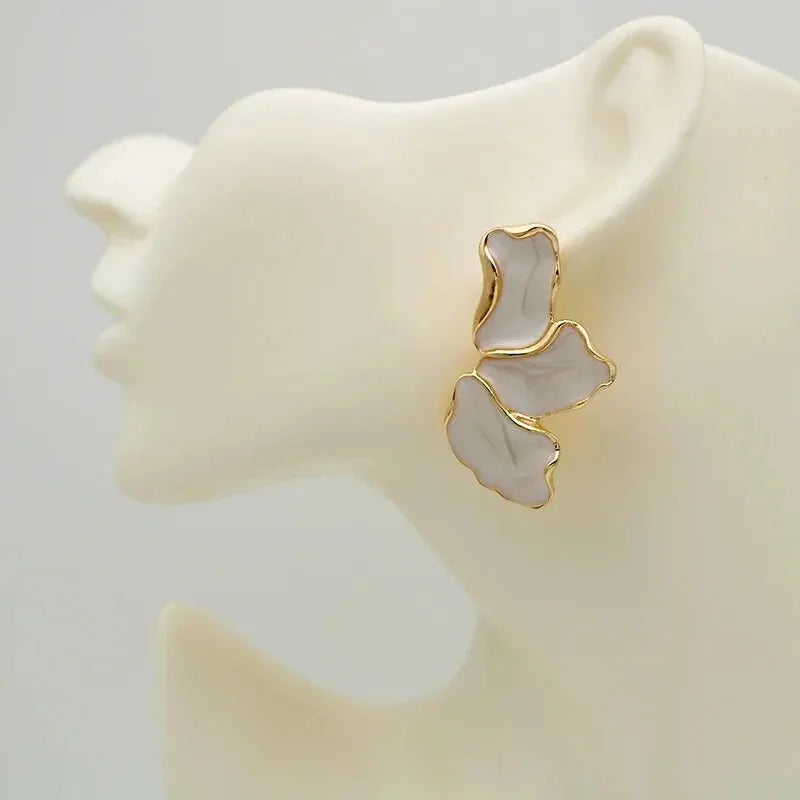 Moonlit Petal Earrings